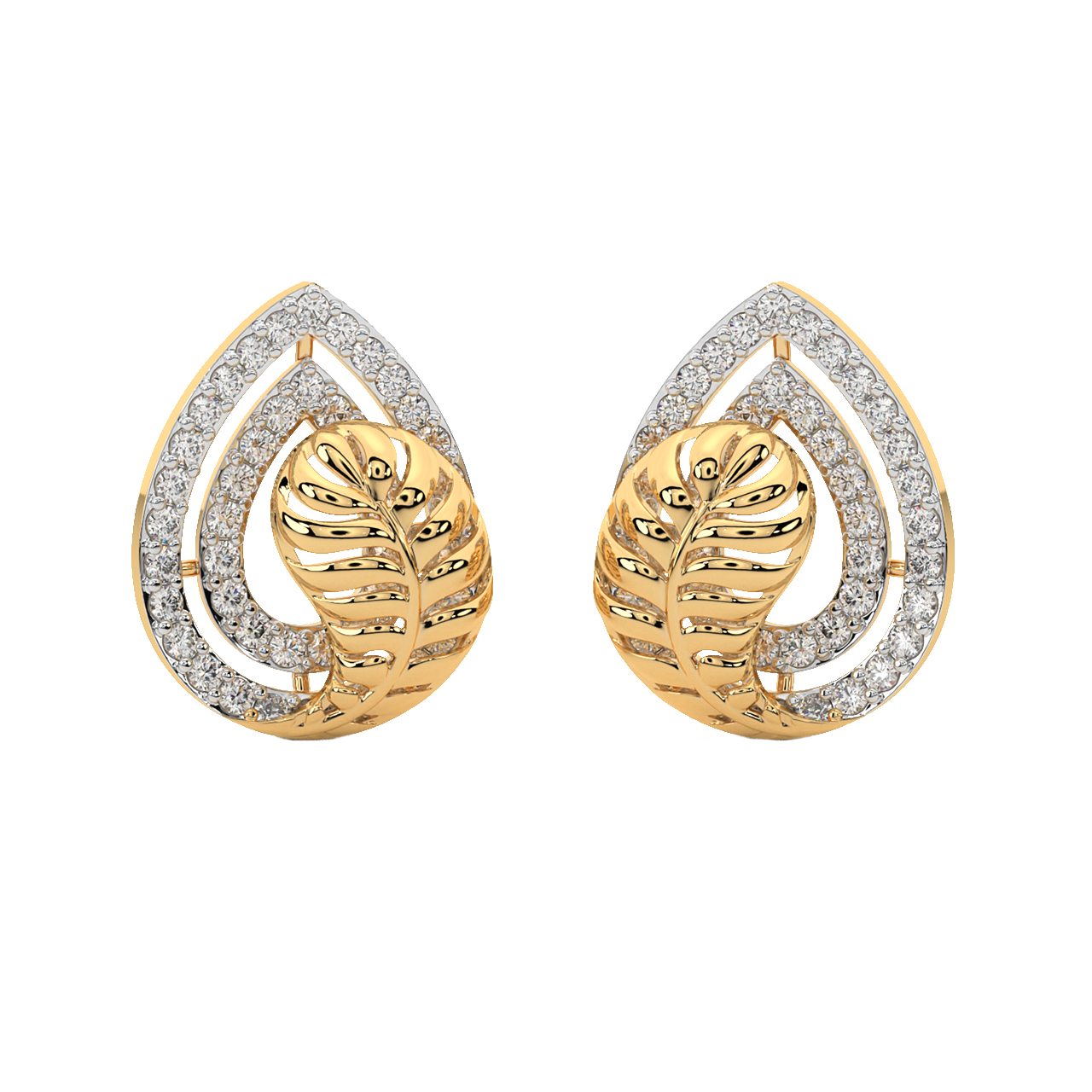 Aiden Round Diamond Stud Earrings